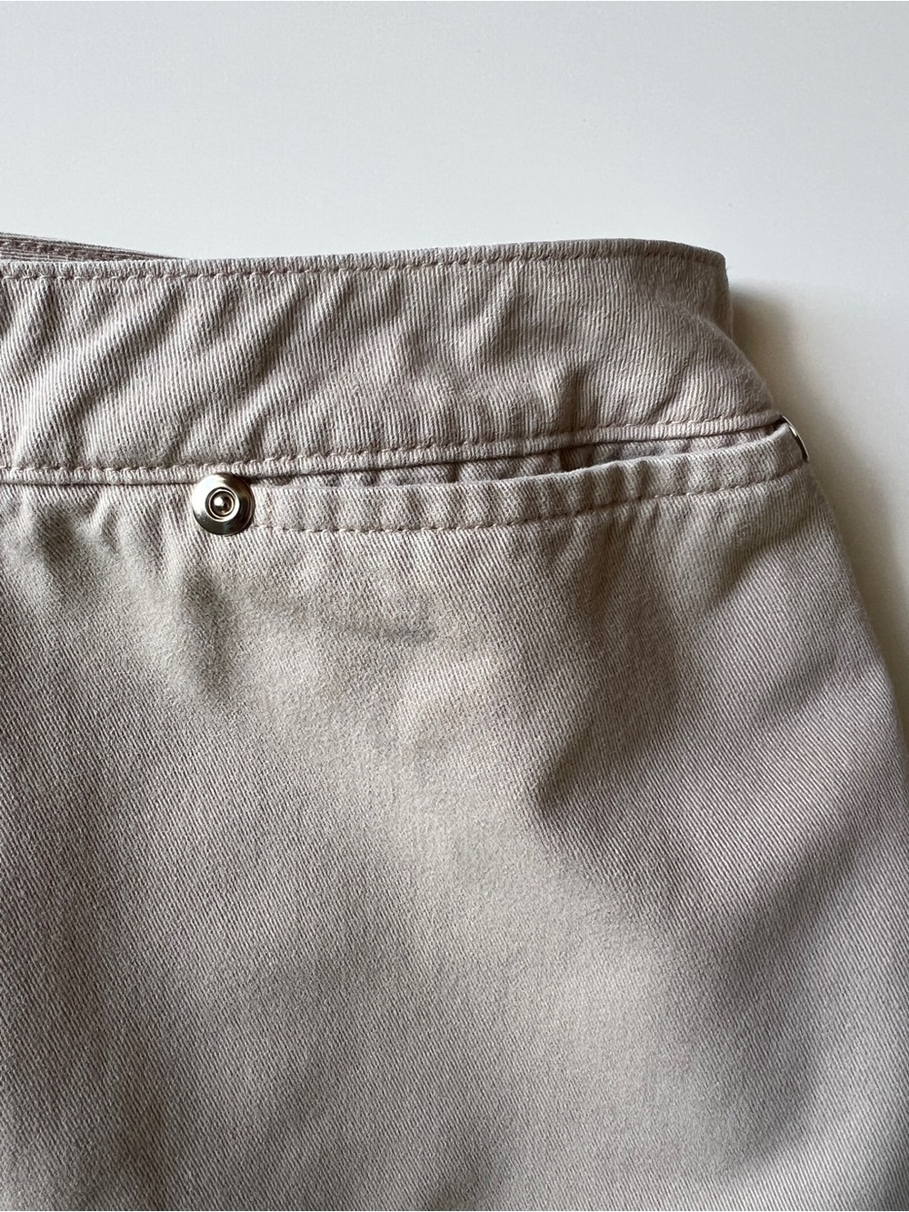 St Johns Bay Khaki Knee Length Skirt Cotton Straight Minimalist Casual Size 8 - Picture 10 of 15